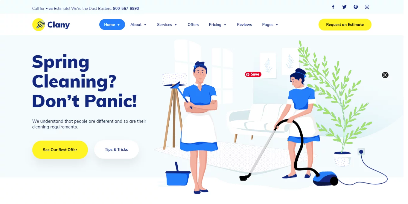 Clany - Best WordPress Cleaning Service Theme
