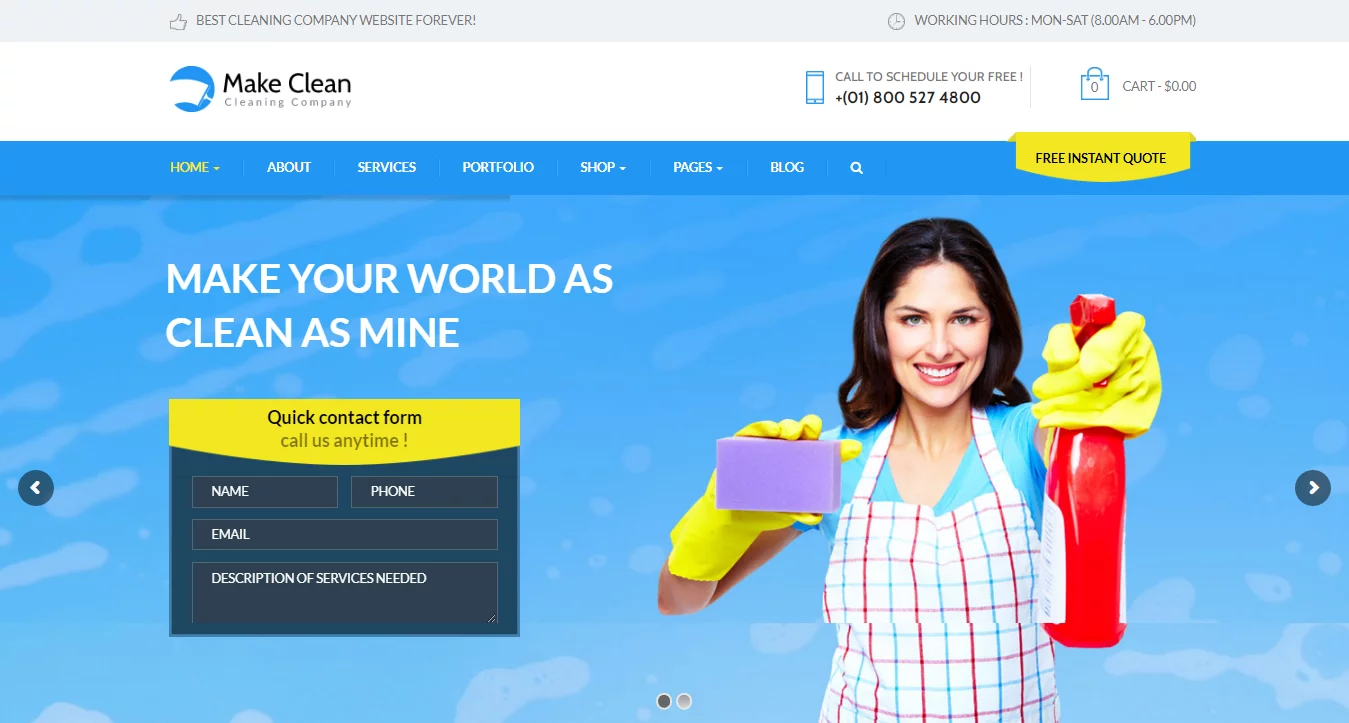 Make Clean - Best WordPress Cleaning Service Theme