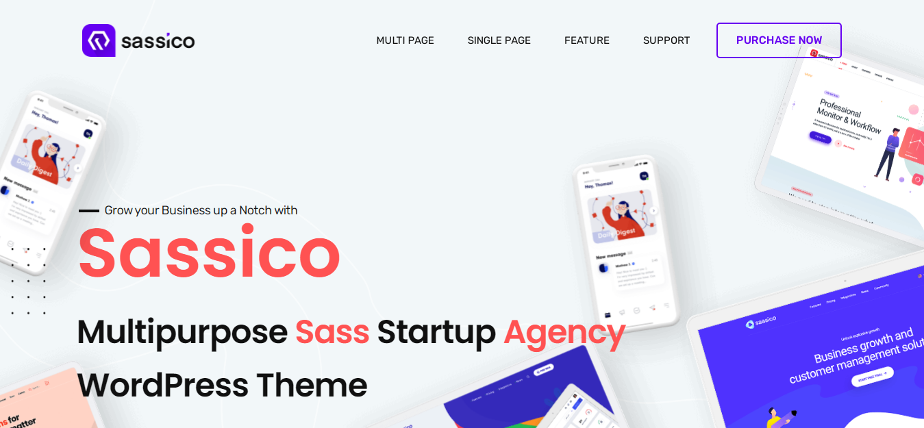 Sassico - Best WordPress Startup Theme