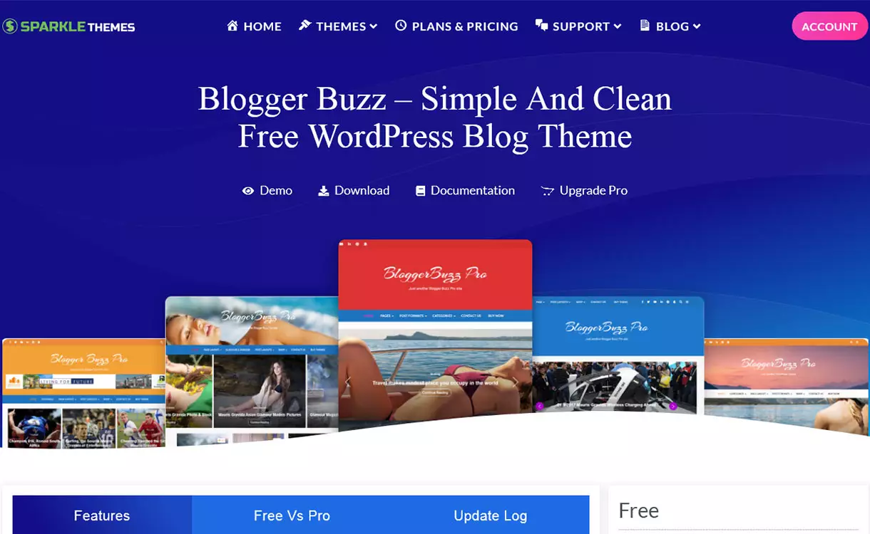 Blogger Buzz Free WordPress Theme