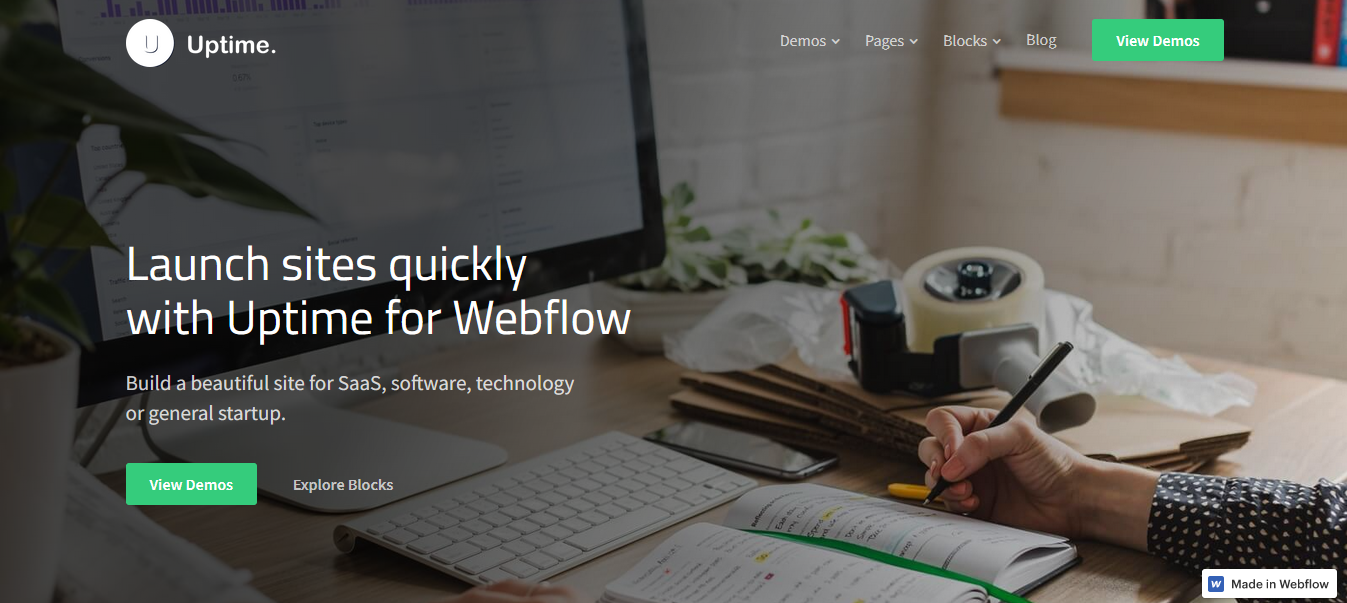 Uptime - Best Startup Webflow Template