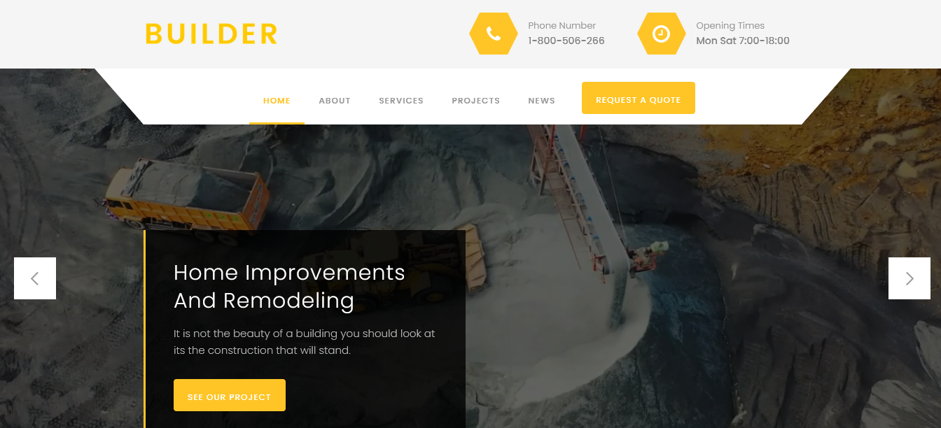 Builder - Best Construction Website Template - website construction template