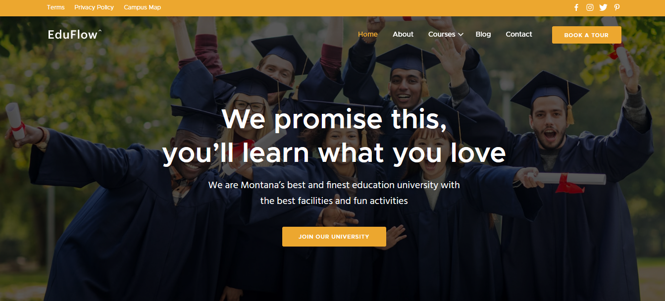 EduFlow - Best School Website Template
