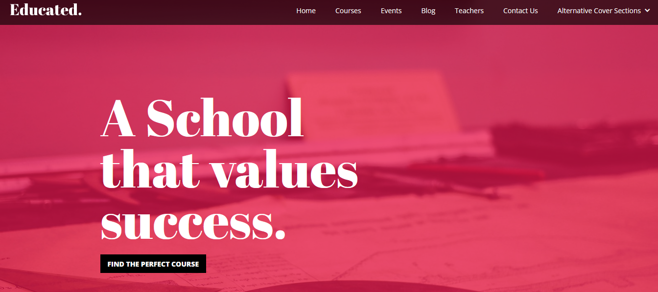 Educated - Best School Website Template