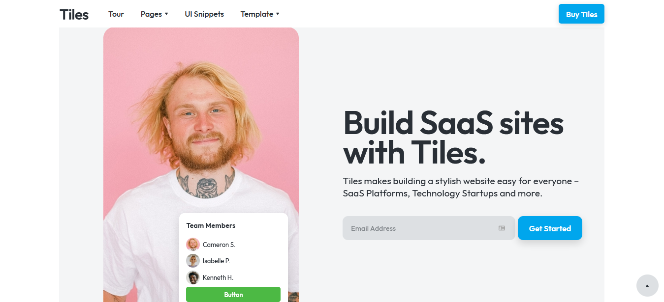 Tiles - Best Webflow SaaS Website Template
