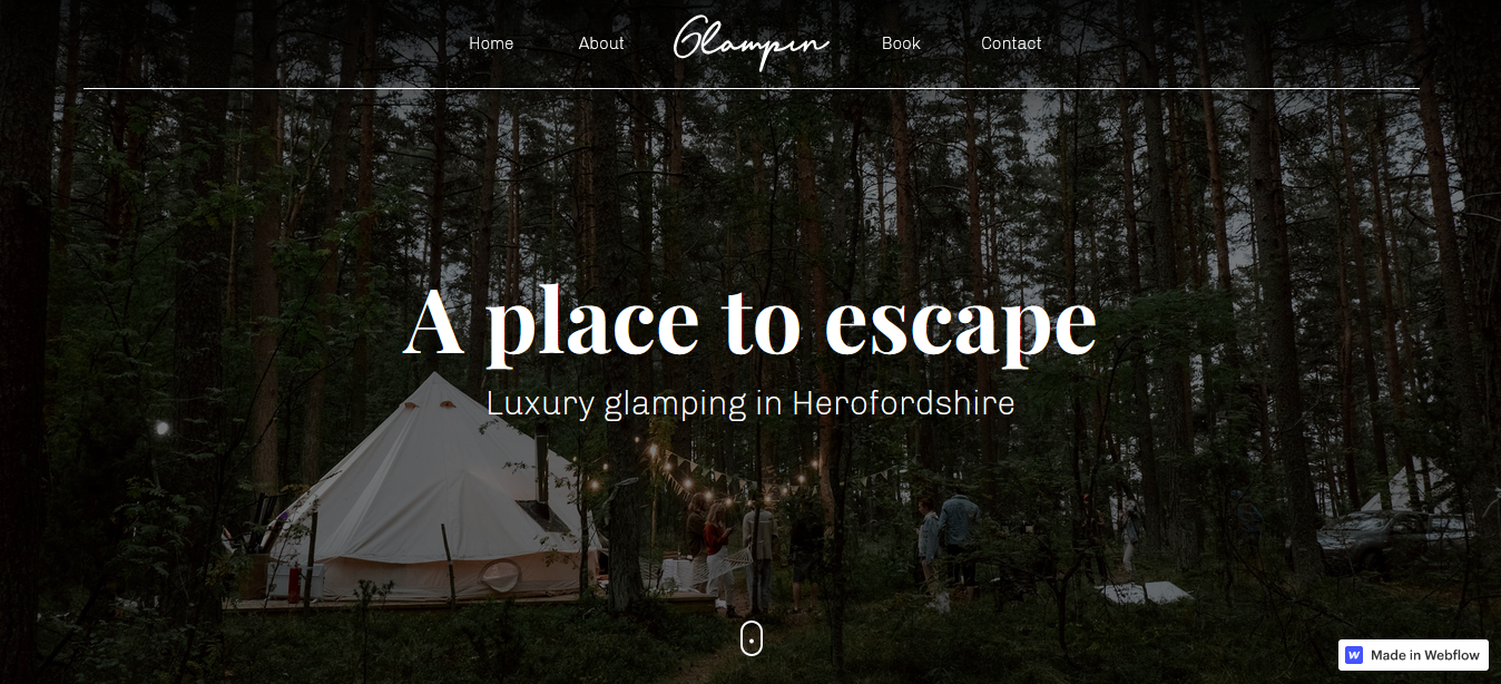 Glampin - Best Webflow Hotel Website Template - wordpress hotel theme