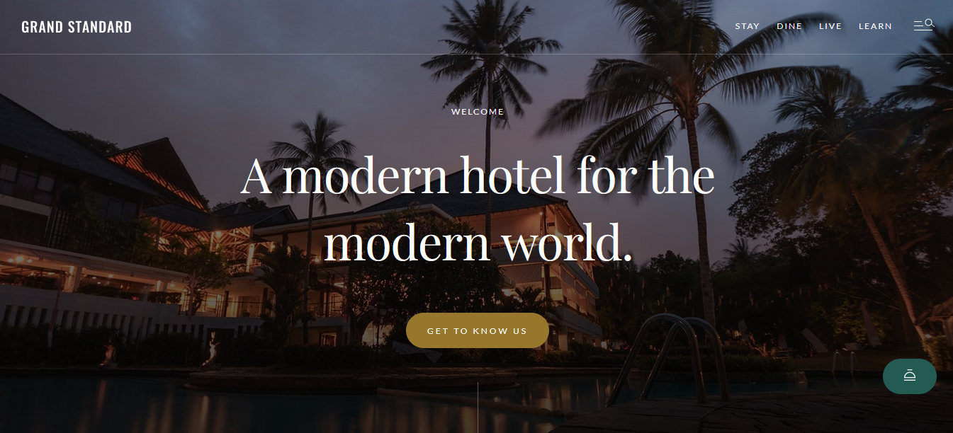Grand Standard - Best Webflow Hotel Website Template