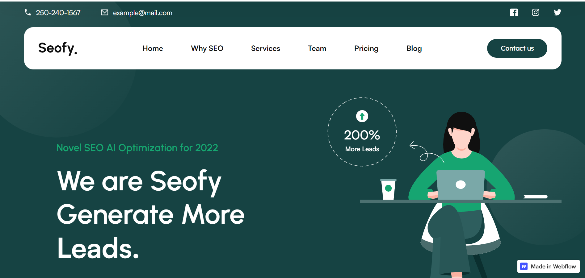 Seofy - Most Popular Webflow Templates