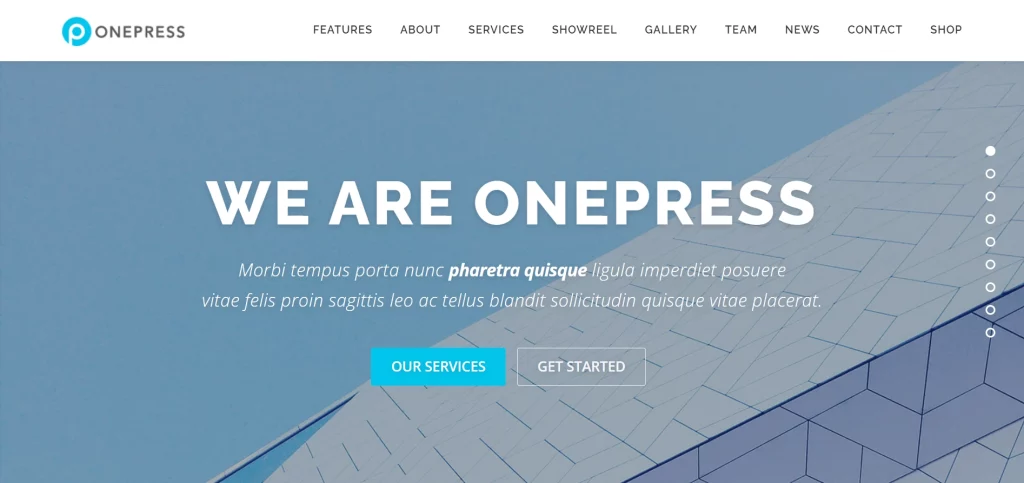 Onepress - Best Free Agency WordPress Theme