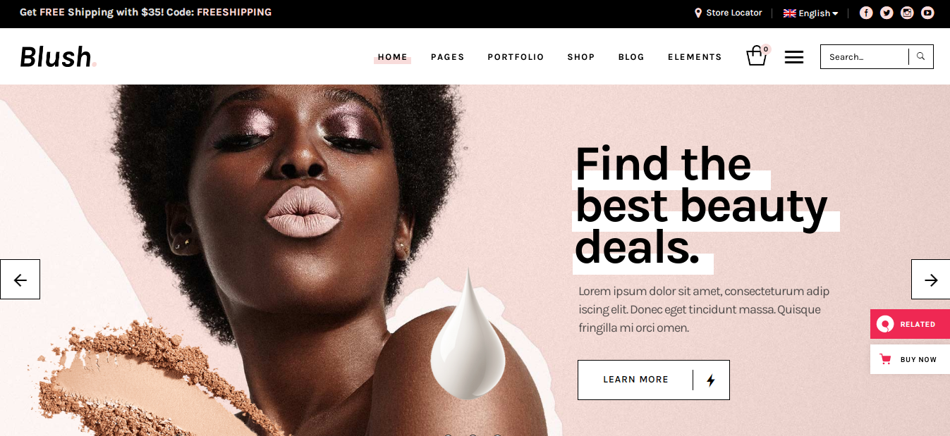 Blush - Best Makeup Artist WordPress theme