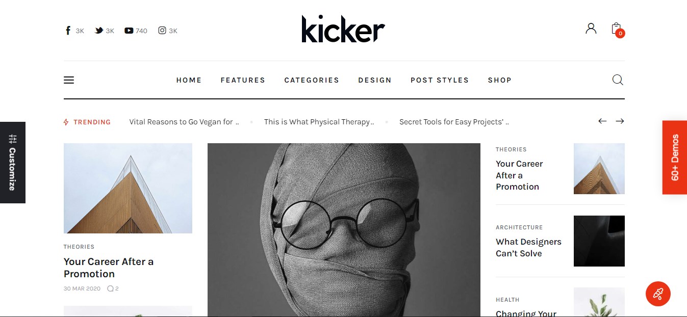 Kicker - Best Tech Blogs WordPress Theme