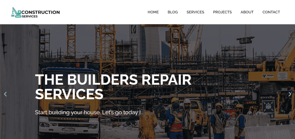 Construction Services - Best Free Construction WordPress Themes