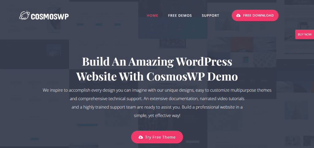 CosmosWP - Free Construction WordPress Theme