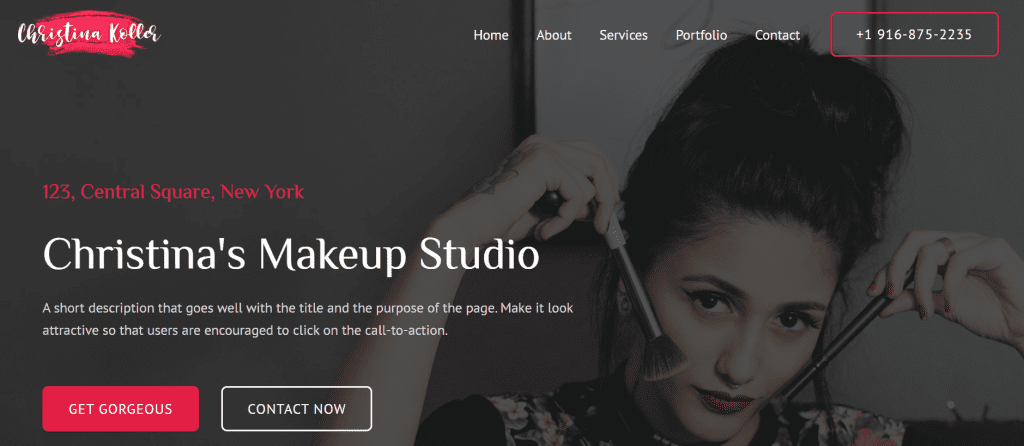 Makeup Artist WordPress Template