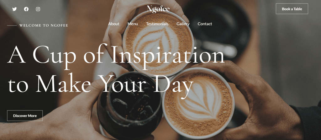 Coffee Shop WordPress Template