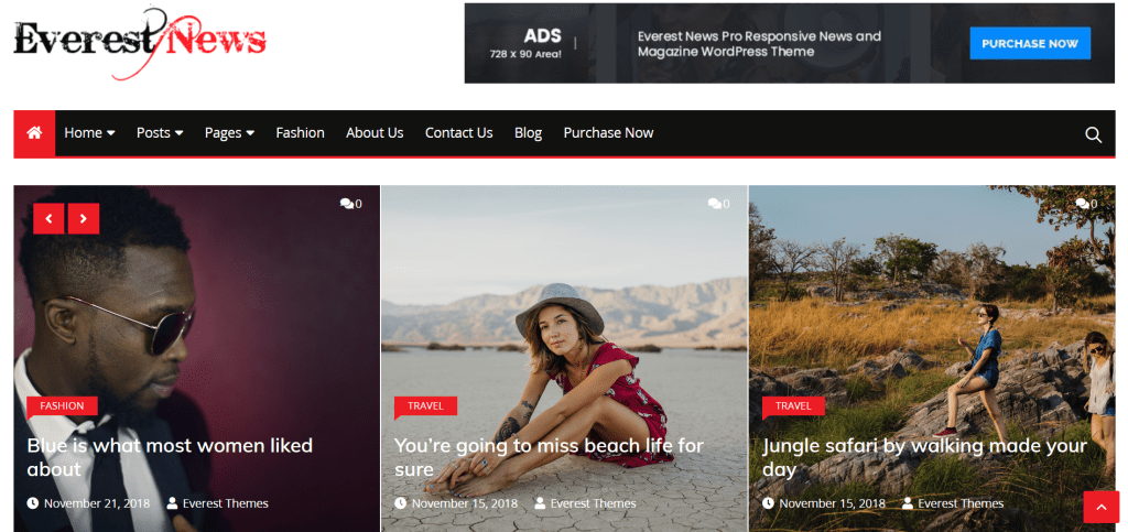 Everest News - Best Free Adsense WordPress Theme
