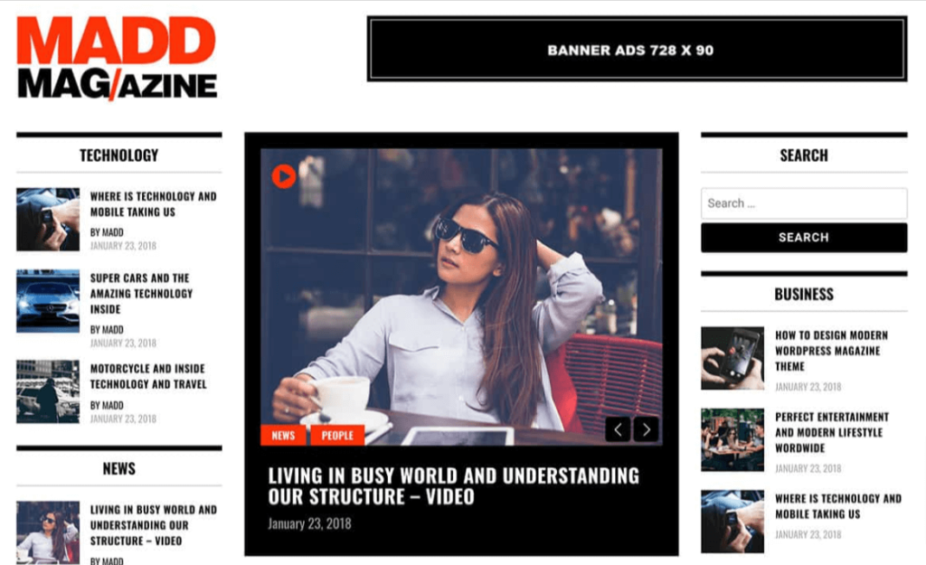 Madd Magazine - Best Free Adsense WordPress Themes