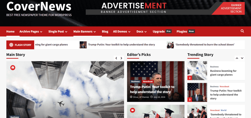 Cover News - Best Free News Magazine WordPress Themes