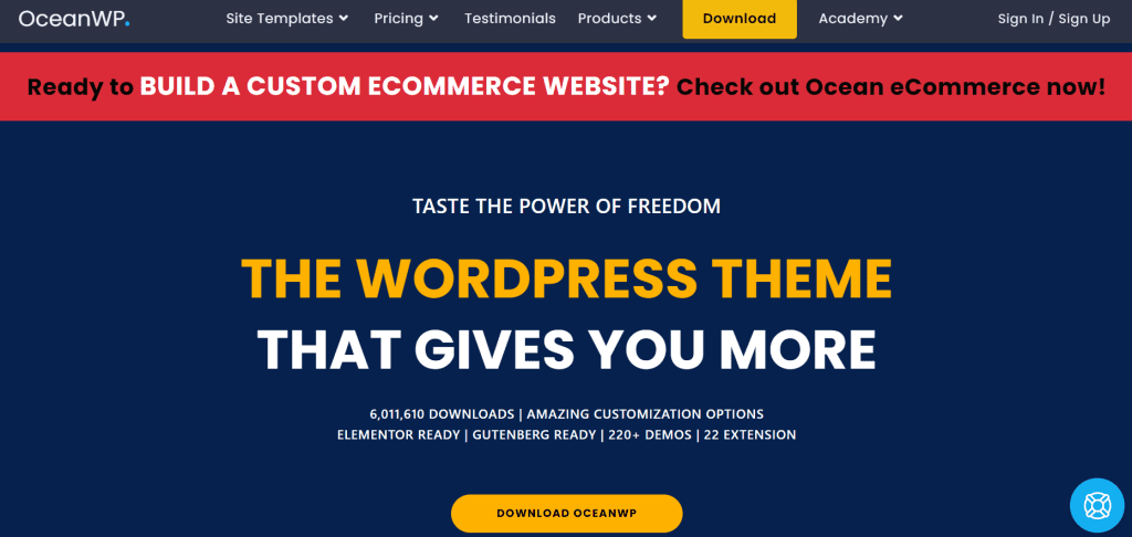 OceanWP - Best Free eCommerce WordPress Theme