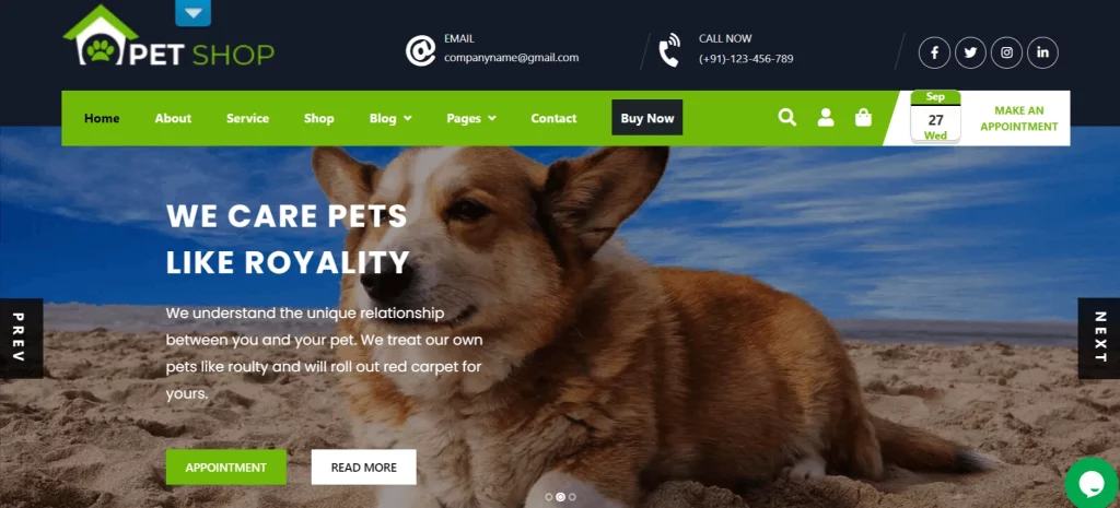 Pet Animal Store - Best Free Animal and Pet WordPress Themes