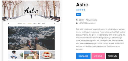 Ahse - Best Simple WordPress Themes