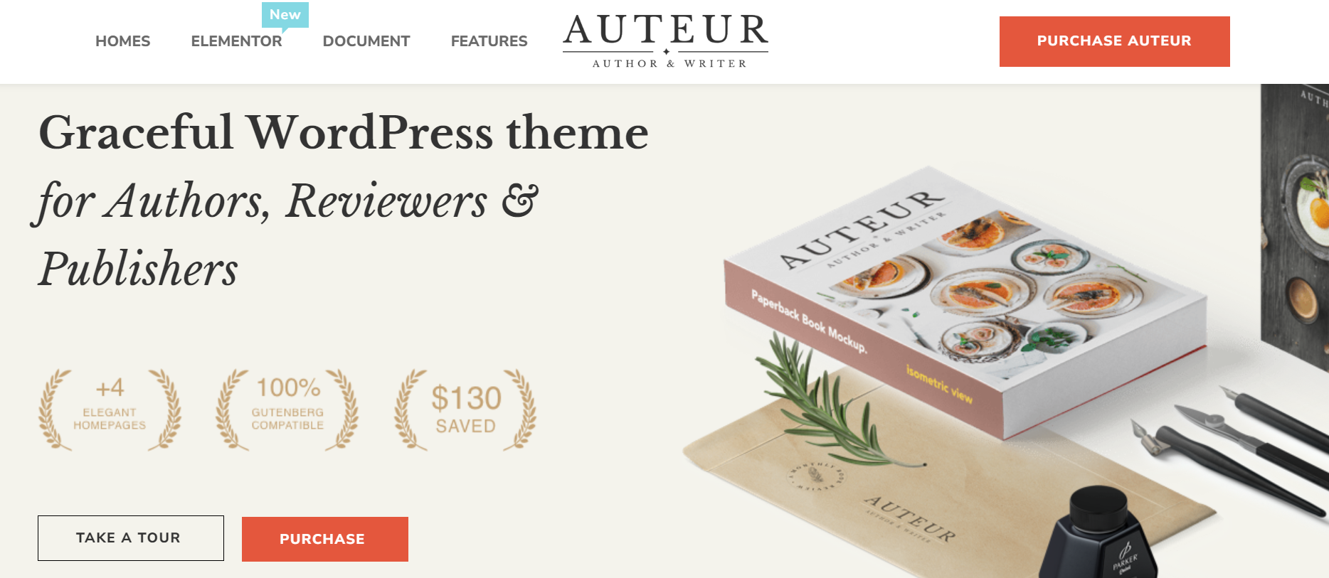 Auteur - Best WordPress Themes for Writers and Authors