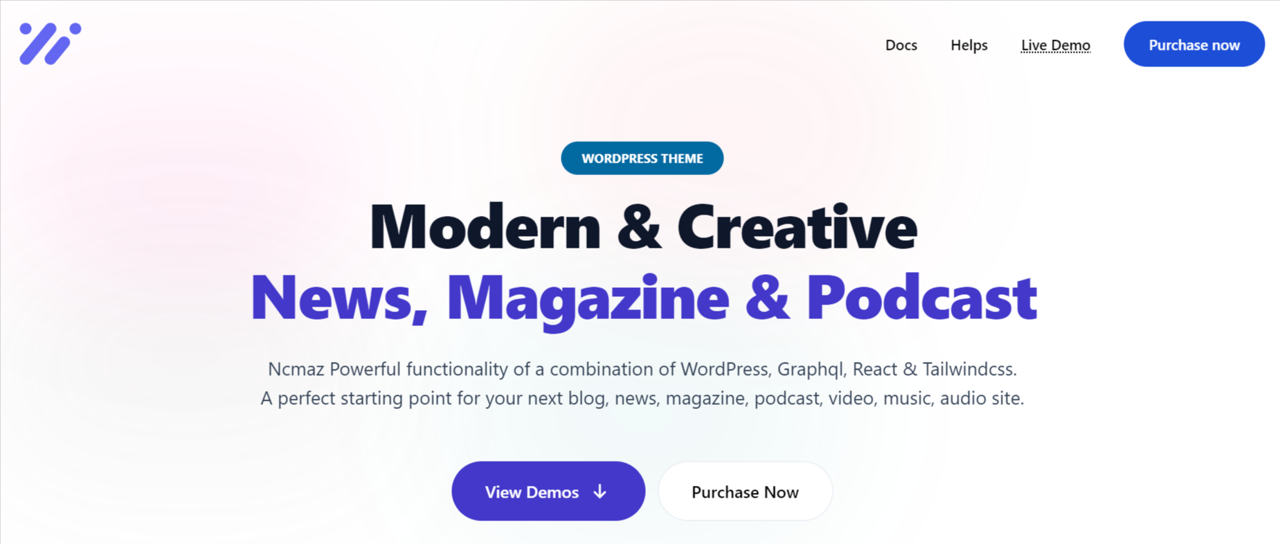 Ncmaz - Best WordPress Podcast Themes for Podcasters