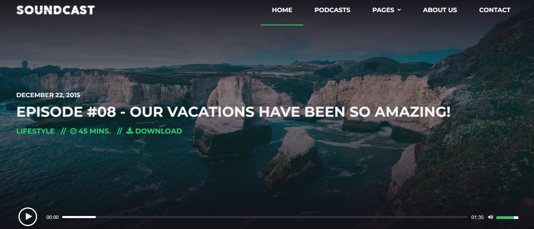 Soundcast - Best WordPress Podcast Themes for Podcasters