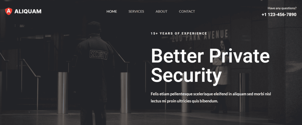 Security Services Template