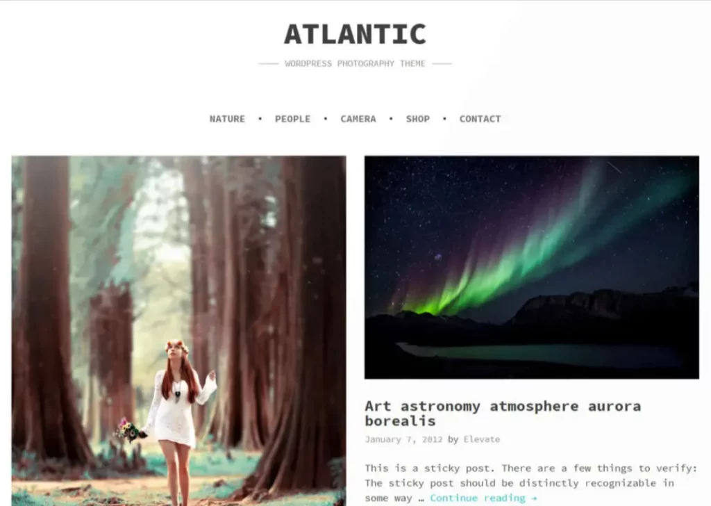 Atlantic - Best Free Photography WordPress Themes