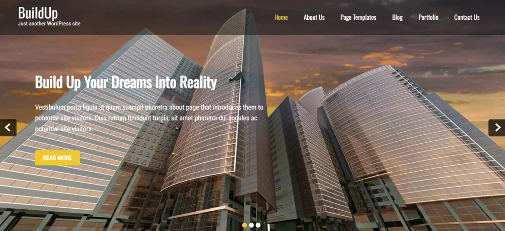 Buildup - Best Free Construction WordPress Themes