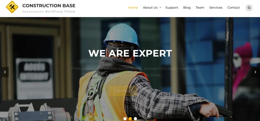 Construction Base - Best Free Construction WordPress Themes