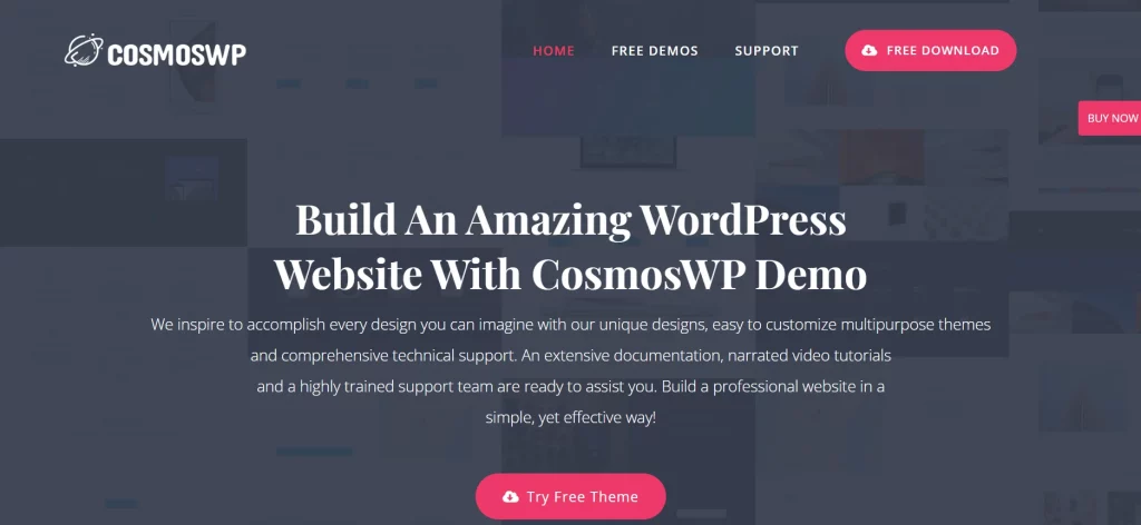 CosmosWP - Best Free Construction WordPress Themes