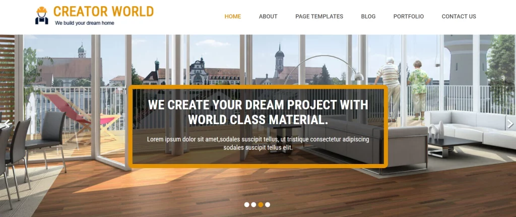 Creator World - Best Free Construction WordPress Themes