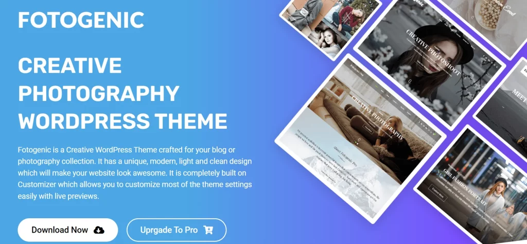 Fotogenic - Best Free Gallery WordPress Themes