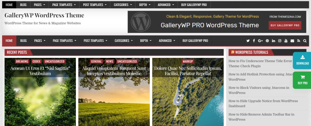 GalleryWP - Best Free Gallery WordPress Themes
