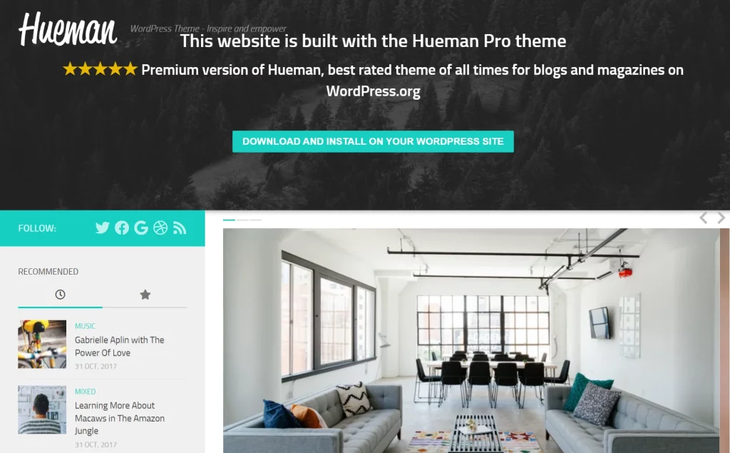 Hueman - Best Free News Magazine WordPress Theme
