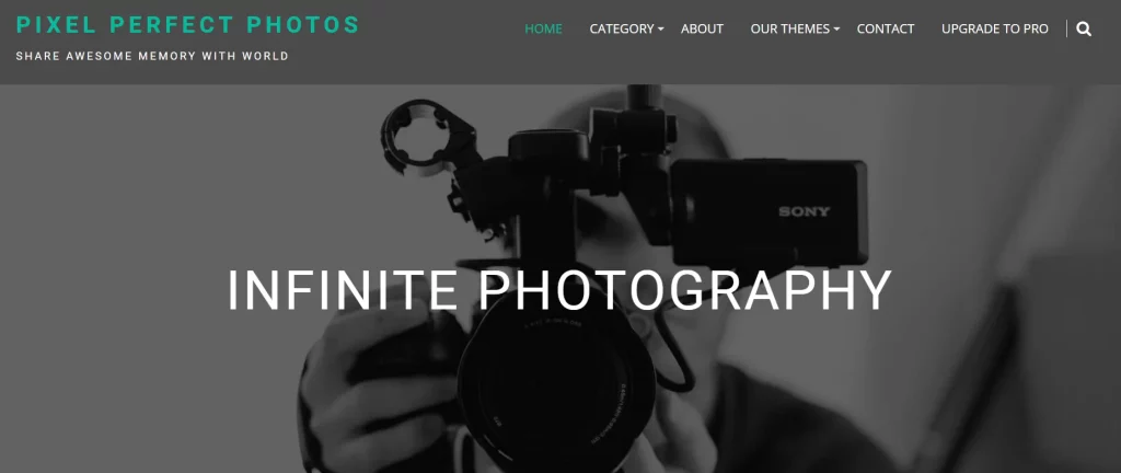 Infinite Photography - Best Free Photography WordPress Themes