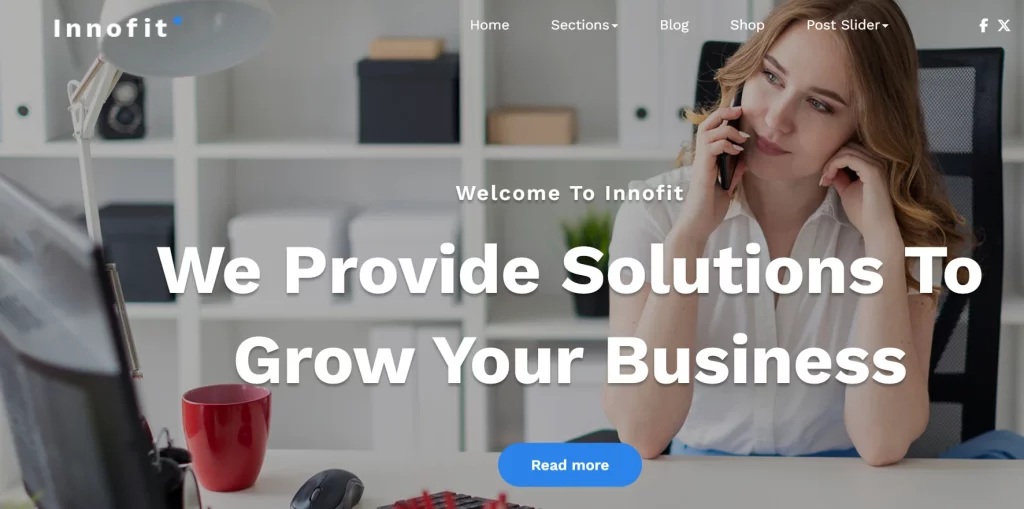 Innofit - Best Free One Page WordPress Themes