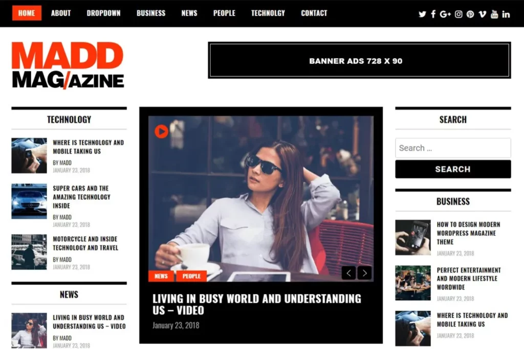 Madd Magazine - Best Free News Magazine WordPress Theme