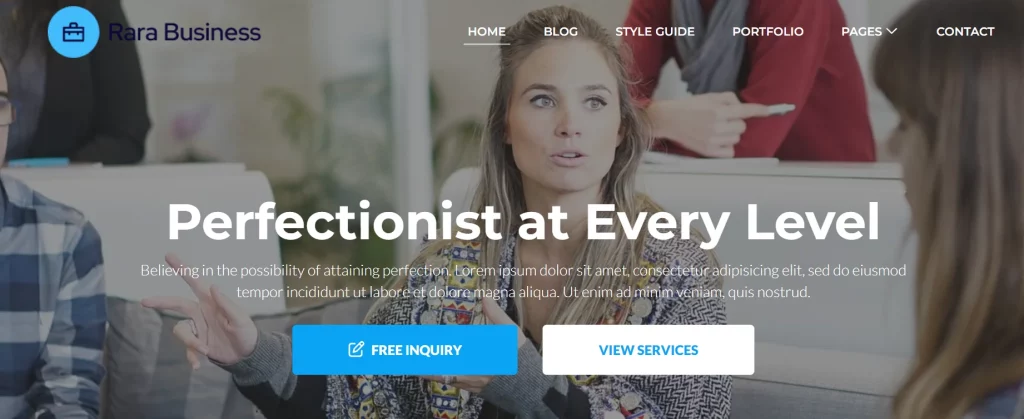 Rara Business - Best Free One Page WordPress Themes