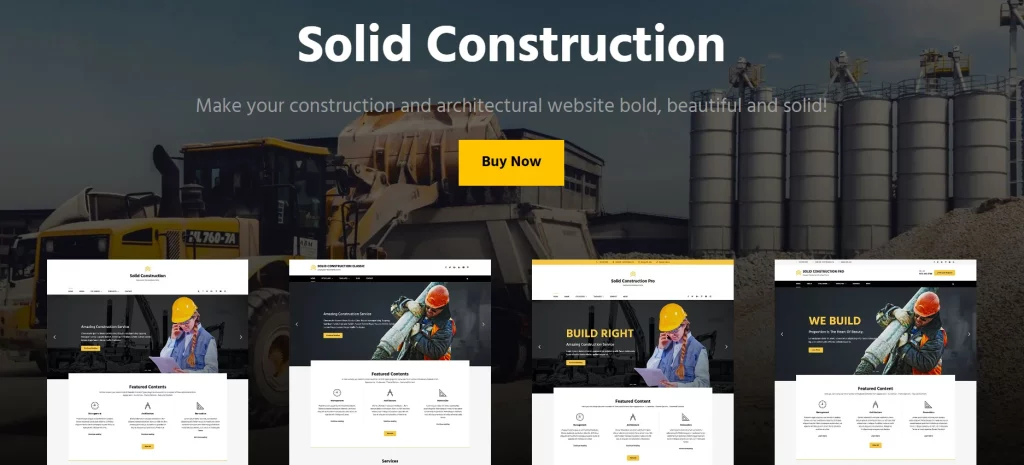 Solid Construction - Best Free Construction WordPress Themes