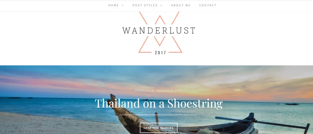 Wanderlust - Best Free Photography WordPress Themes