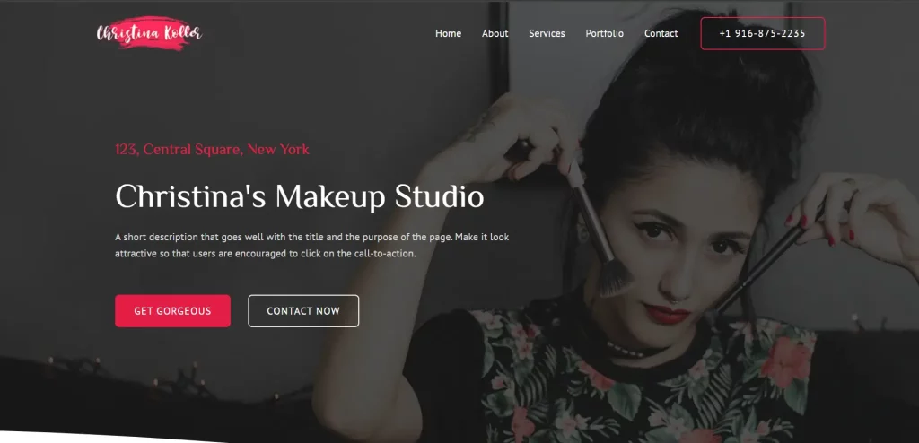 Makeup Artist wp free portfolio theme