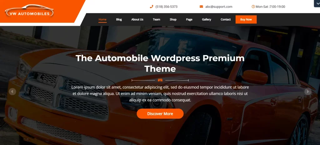 VM Automobile WordPress Theme