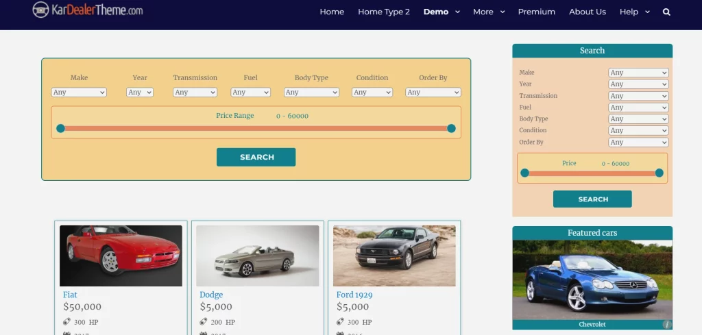 KarDealer - Free Automobile WordPress Theme