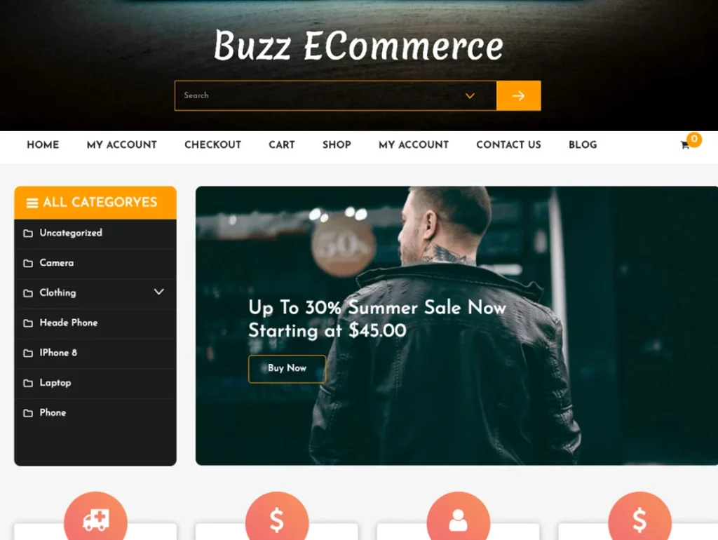 Buzz Ecommerce free eCommerce WordPress theme