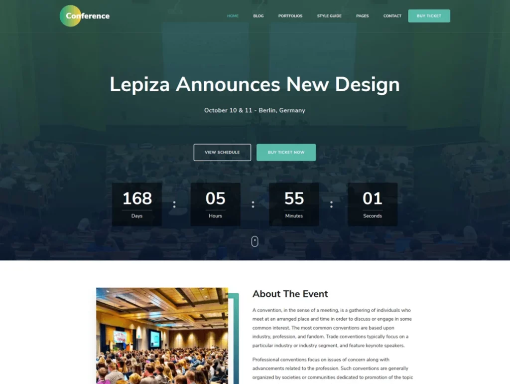 The Conference - Best Free SEO Agency WordPress Themes