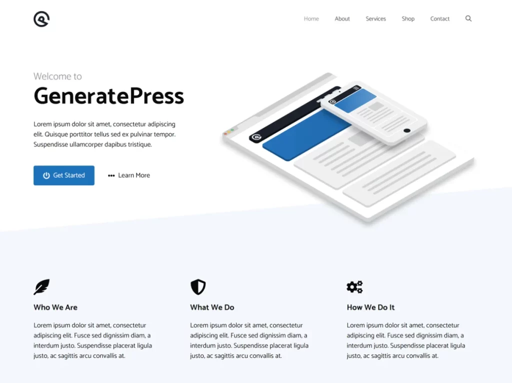 GeneratePress - Best Free Agency WordPress Theme