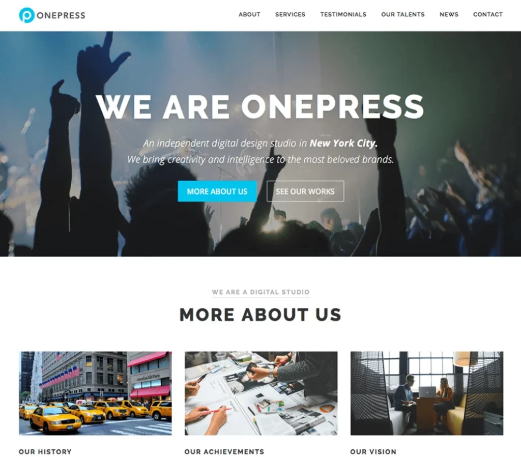 Onepress - Best Free Agency WordPress Theme